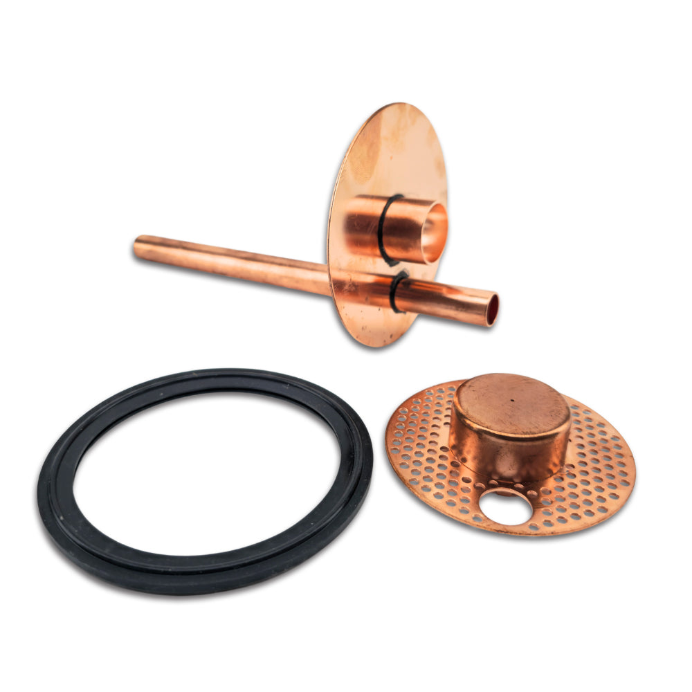 Like most good bubble plates on the market, this too is made from copper. The more copper the vapour passes through, the more impurities get stripped out.