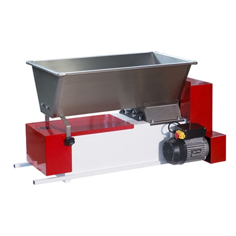 Great value in our motorized Grape Crusher Destemmer as the parts that are in direct contact with the grapes are stainless steel.