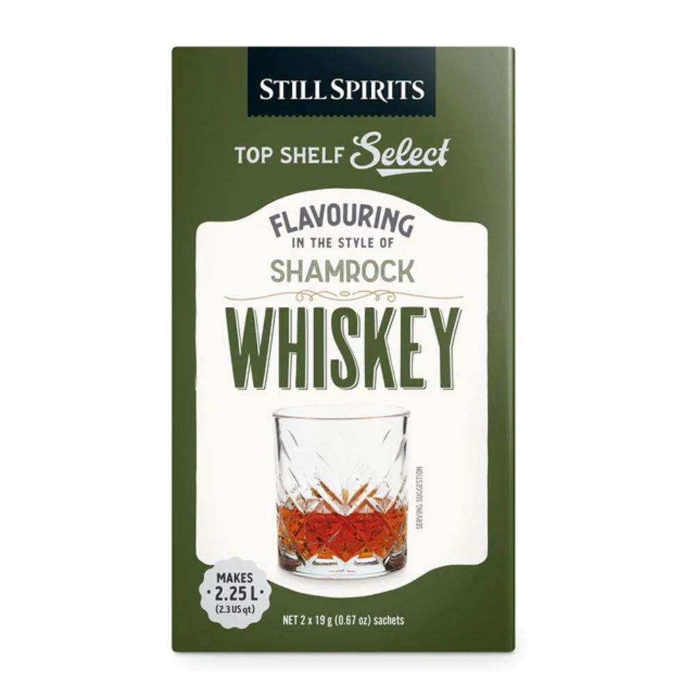 Shamrock Whiskey Spirit Flavouring - makes 2.25L of smooth and refined Irish Whiskey