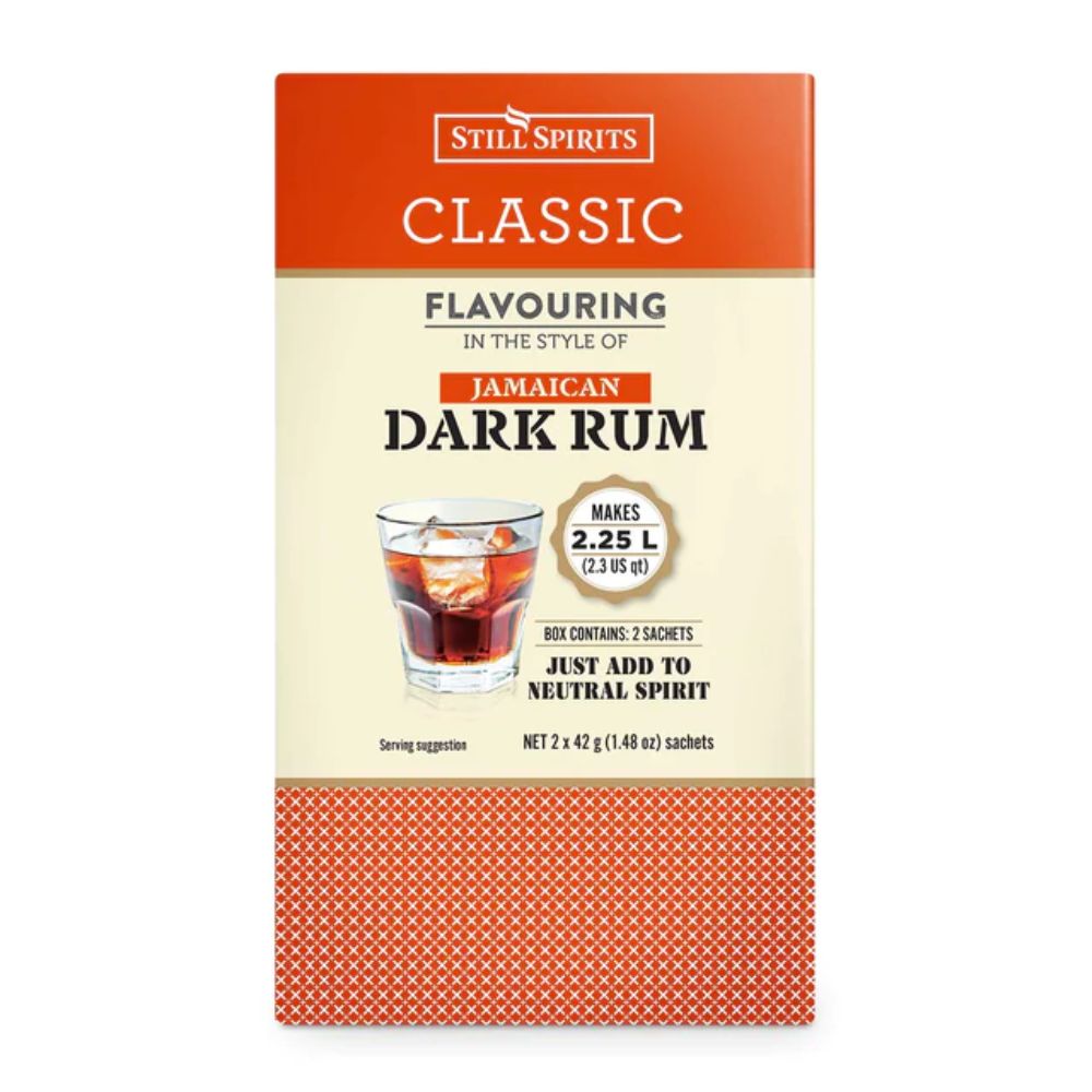 Jamaican Dark Rum Spirit Flavouring - makes 2.25L of molasses forward dark rum with hints of oak and rich fruit.
