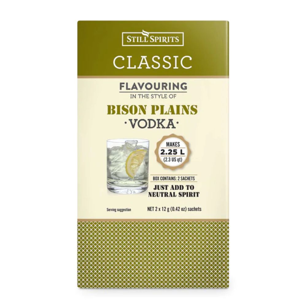 Bison Pains Vodka Spirit Flavouring - makes 2.25L of smooth, herbal Polish Vodka.