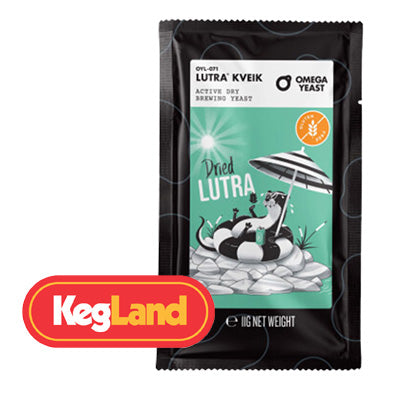 Omega Yeast Dried Lutra Kveik x 11g Sachet - For clean, fast fermentation of psuedo-lagers, ales, hard seltzer, mead or ciders.