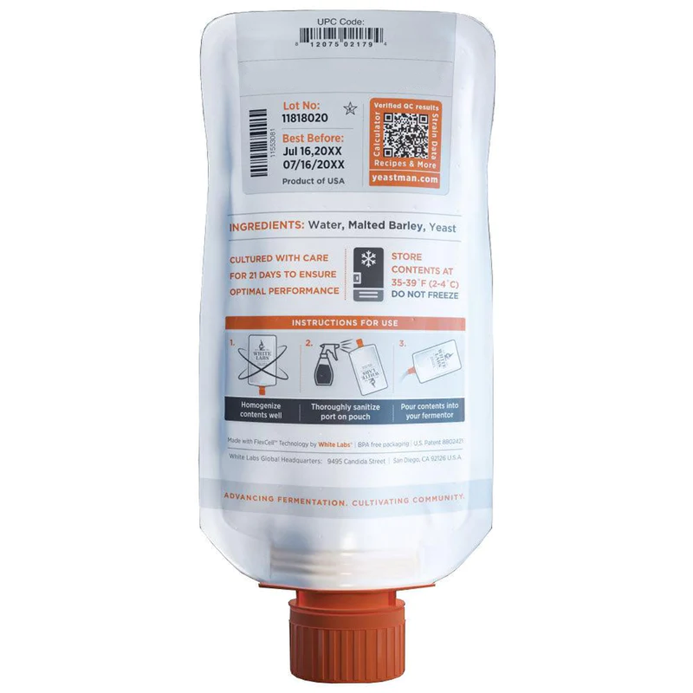 White Labs WLP510 Bastogne Belgian Ale Yeast PurePitch Next Gen