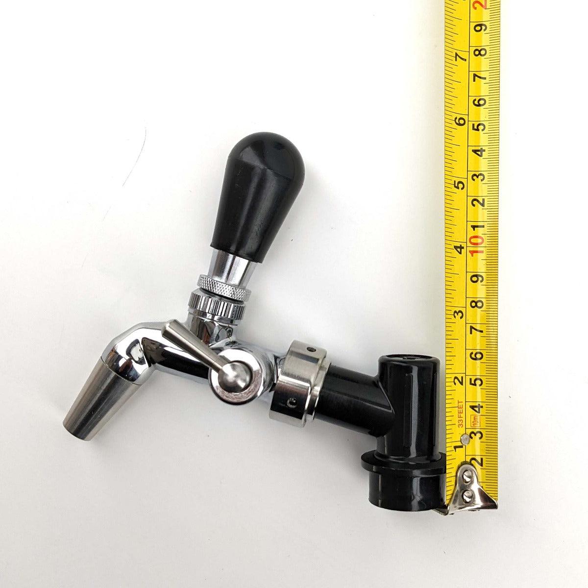 Ball Lock Disconnect (Black/Liquid) - With Integrated Tap Shank & Collar - KegLand
