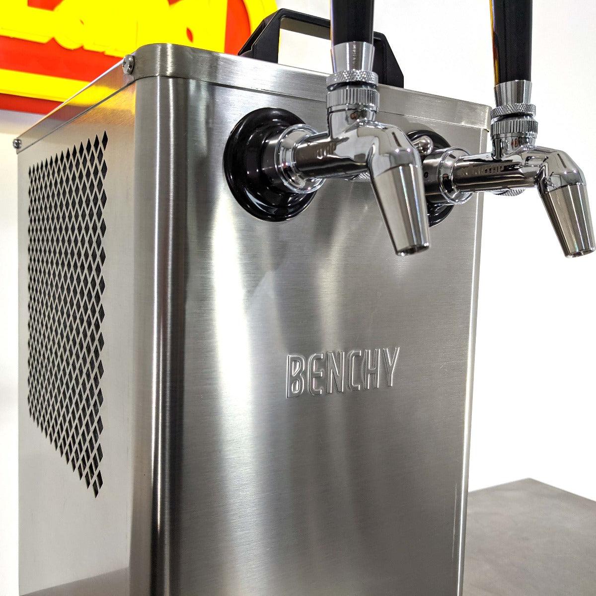 Benchy - Carbon - Double Taps Bench Top Keg Dispenser (Stainless FC Taps)12v/ 24v/240V - KegLand
