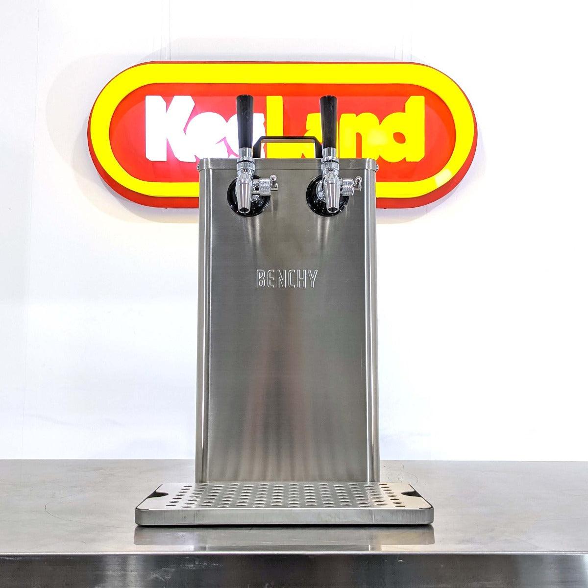 Benchy - Carbon - Double Taps Bench Top Keg Dispenser (Stainless FC Taps)12v/ 24v/240V - KegLand