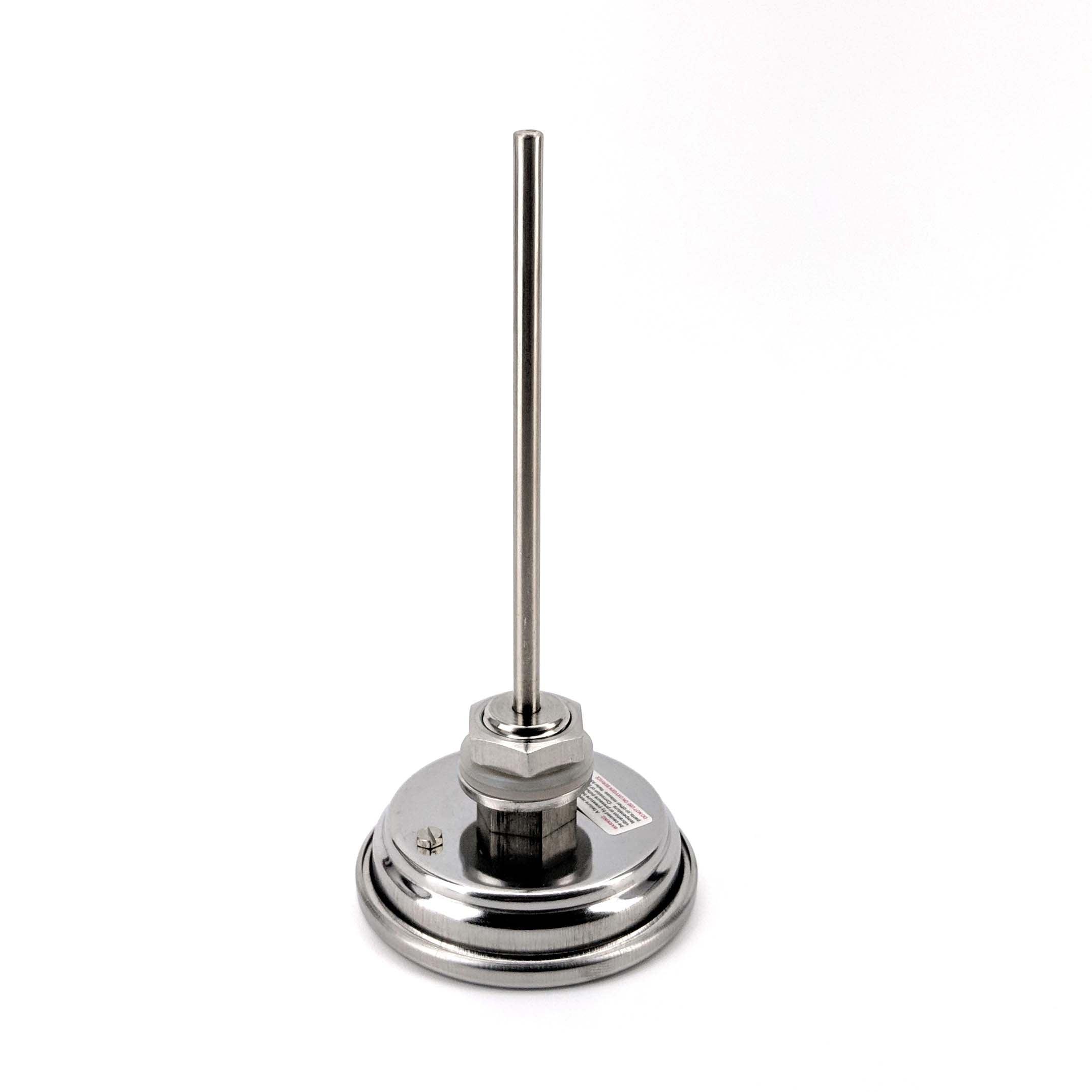 Bi-Metal 3 Inch Dial Weldless Thermometer - Long Stem 132mm - KegLand