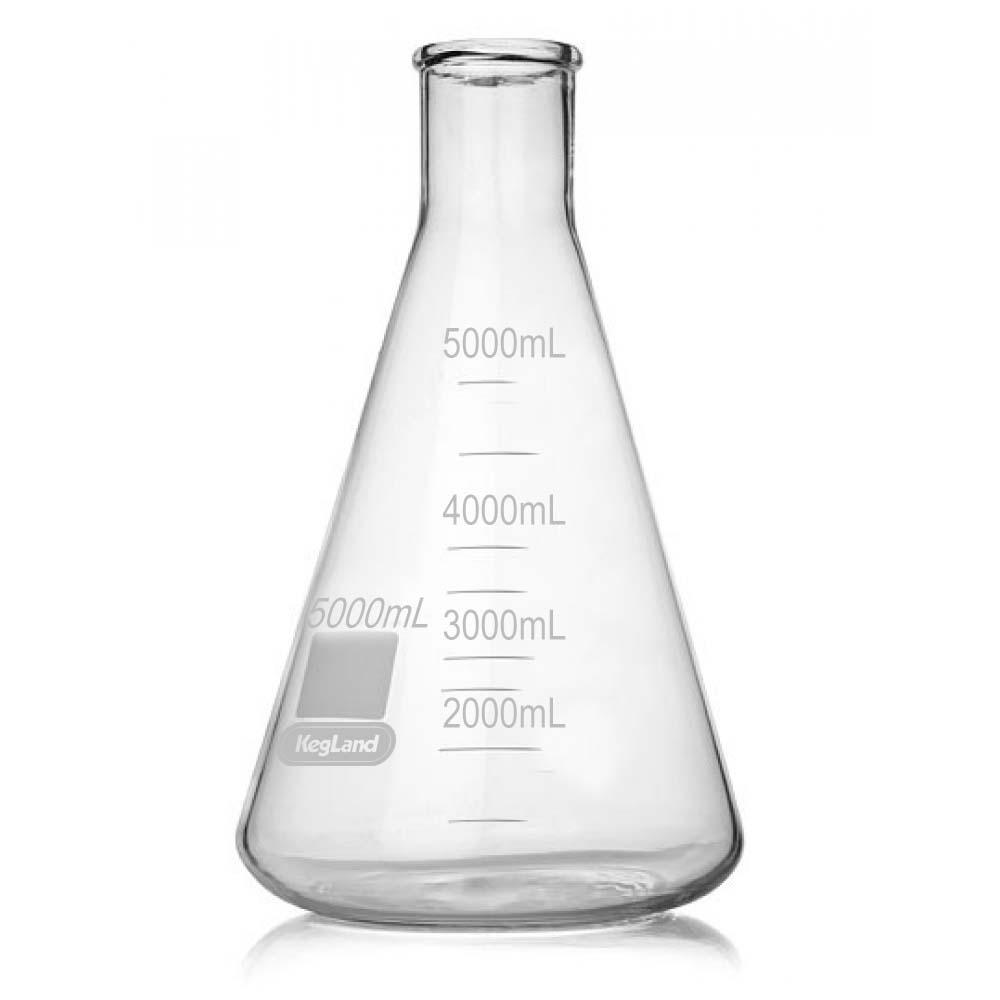 Borosilicate Erlenmeyer Conical Flask 5000mL - KegLand