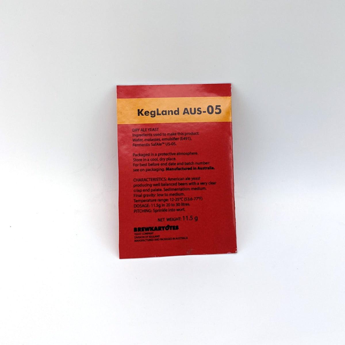 Brewkaryotes KegLand AUS-05 Yeast x 11.5g - KegLand