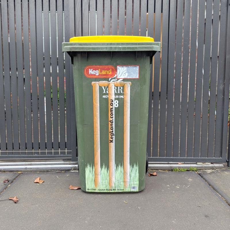 Stump Sticker Kegland Cricket Stump Bin Sticker - Fade and rain/weather resistant ...