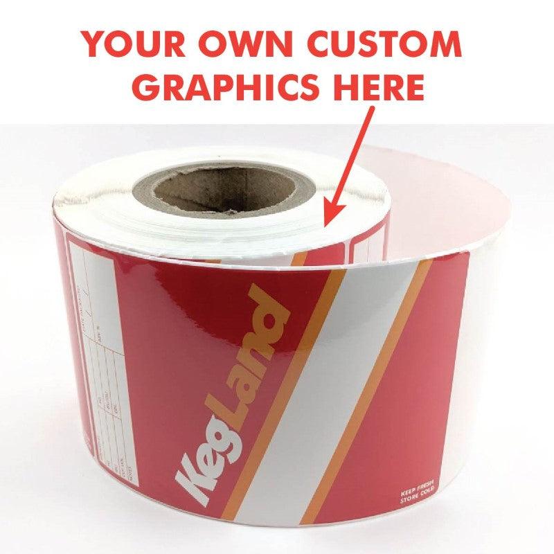 Custom Digital Colour Printed Labels 1000pcs/Roll - 19cm x 8.5cm (suits bottles or 330ml cans) - KegLand