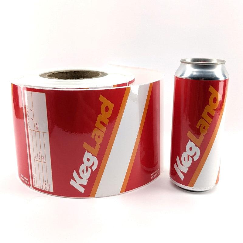 Custom Digital Colour Printed Labels 1000pcs/Roll - 19cm x 8.5cm (suits bottles or 330ml cans) - KegLand