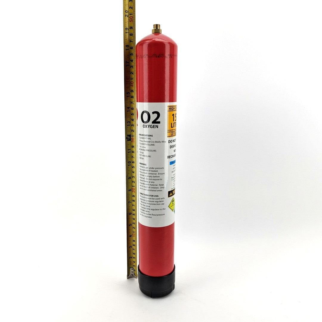 Disposable O2 Sat Disposable Gas Cylinder - 1.43L - 110Bar Oxygen