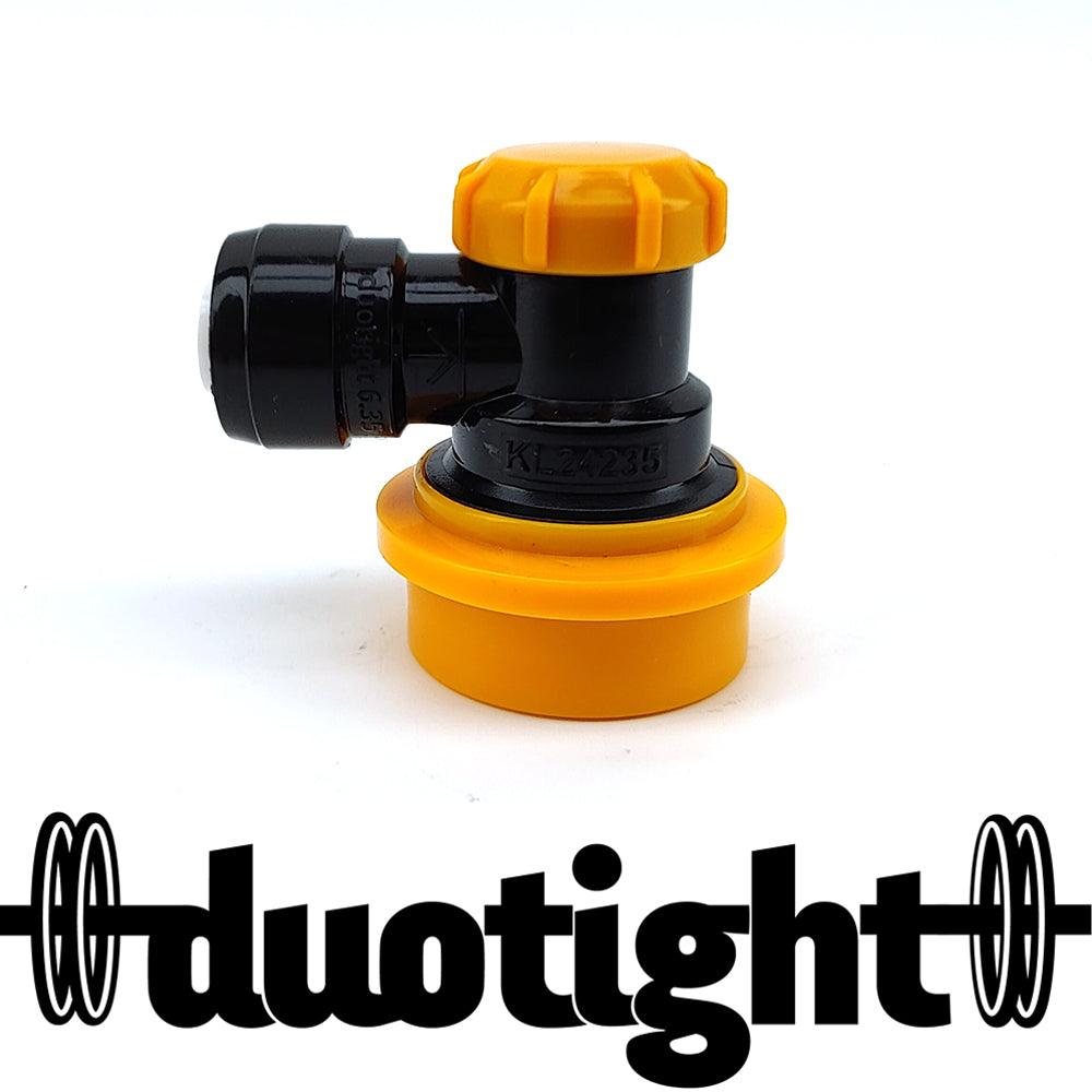 duotight 6.35mm (1/4) x Ball Lock Disconnect - (Black + Yellow Liquid) - KegLand
