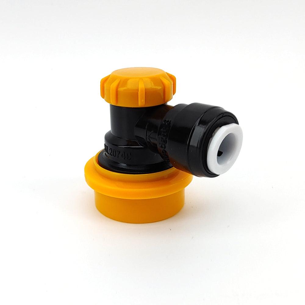 duotight 8mm (5/16) x Ball Lock Disconnect - (Black + Yellow Liquid) - KegLand