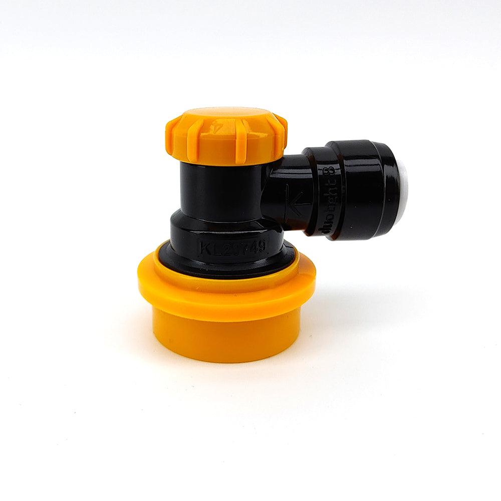 duotight 8mm (5/16) x Ball Lock Disconnect - (Black + Yellow Liquid) - KegLand