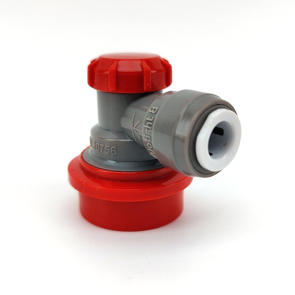 duotight 8mm (5/16) x Ball Lock Disconnect - (Grey + Red Gas) - KegLand