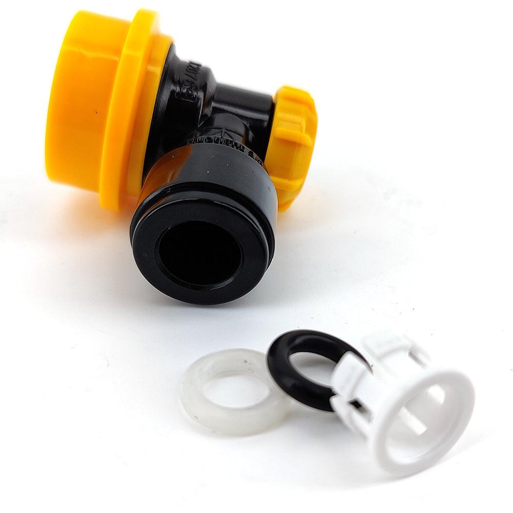 duotight 9.5mm (3/8) x Ball Lock Disconnect - (Black + Yellow Liquid) - KegLand