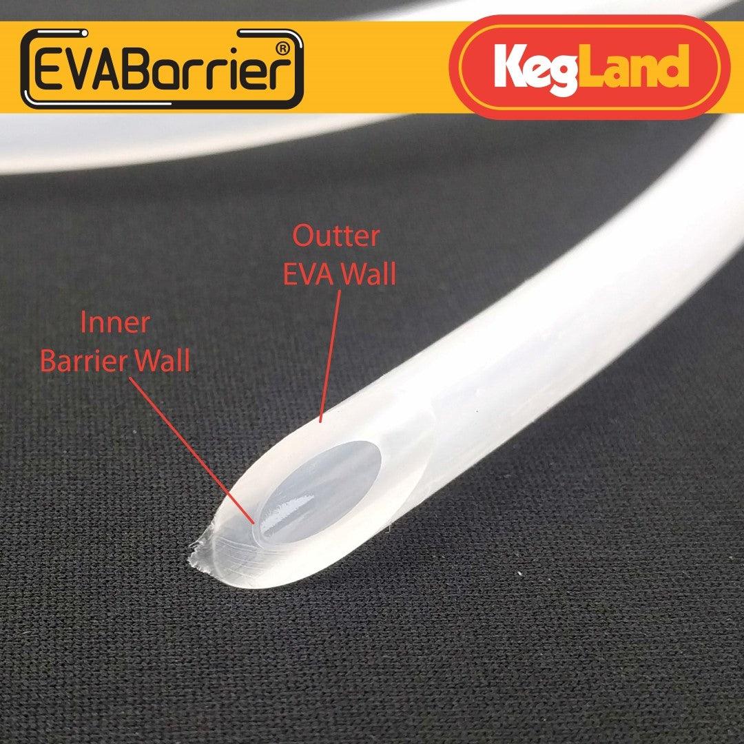 12 meters of Double Wall EVA Barrier 3mm ID x 6.3mm OD Beer Line / Gas Line hosing for a neat and tidy kegerator, keezer or cellar set up.