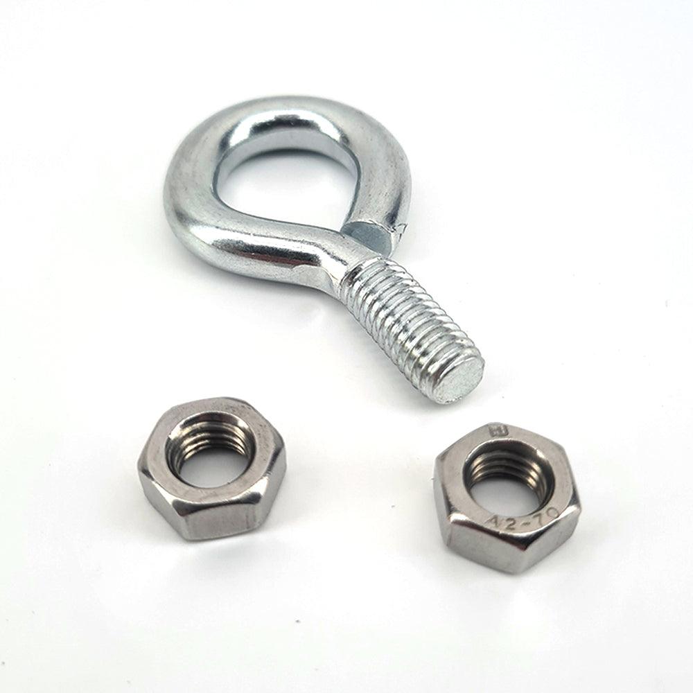 Eye Bolt and 2 x M8 Nuts for Polycarbonate Sight Glass - 2 Piece Set (for Keggles) - KegLand