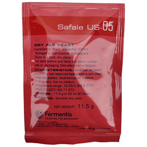 Fermentis SafAle US-05 Yeast x 11.5g - KegLand