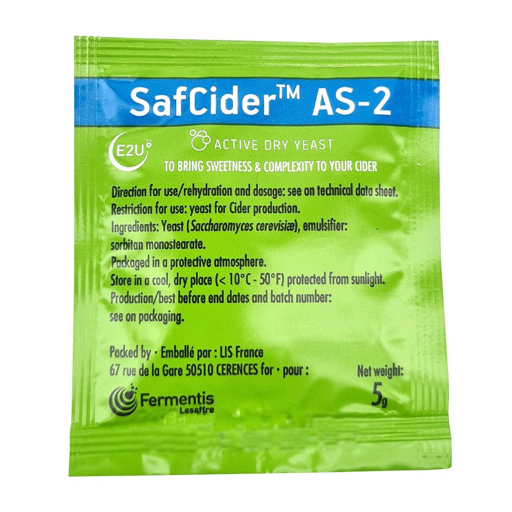 Fermentis SafCider - AS-2 x 5g Yeast - KegLand