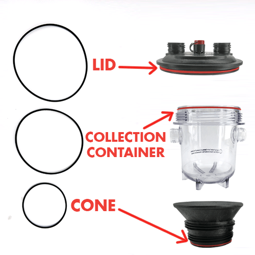 FermZilla - Seal Kit (Lid O-ring, Collection Container O-ring and Cone O-Ring) - KegLand