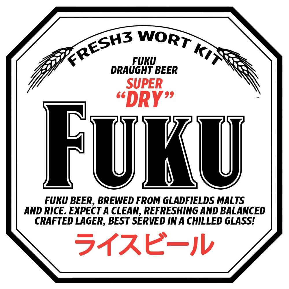 Fresh3 - FUKU Super Dry - Craft Lager (Fresh Wort Kit) - KegLand