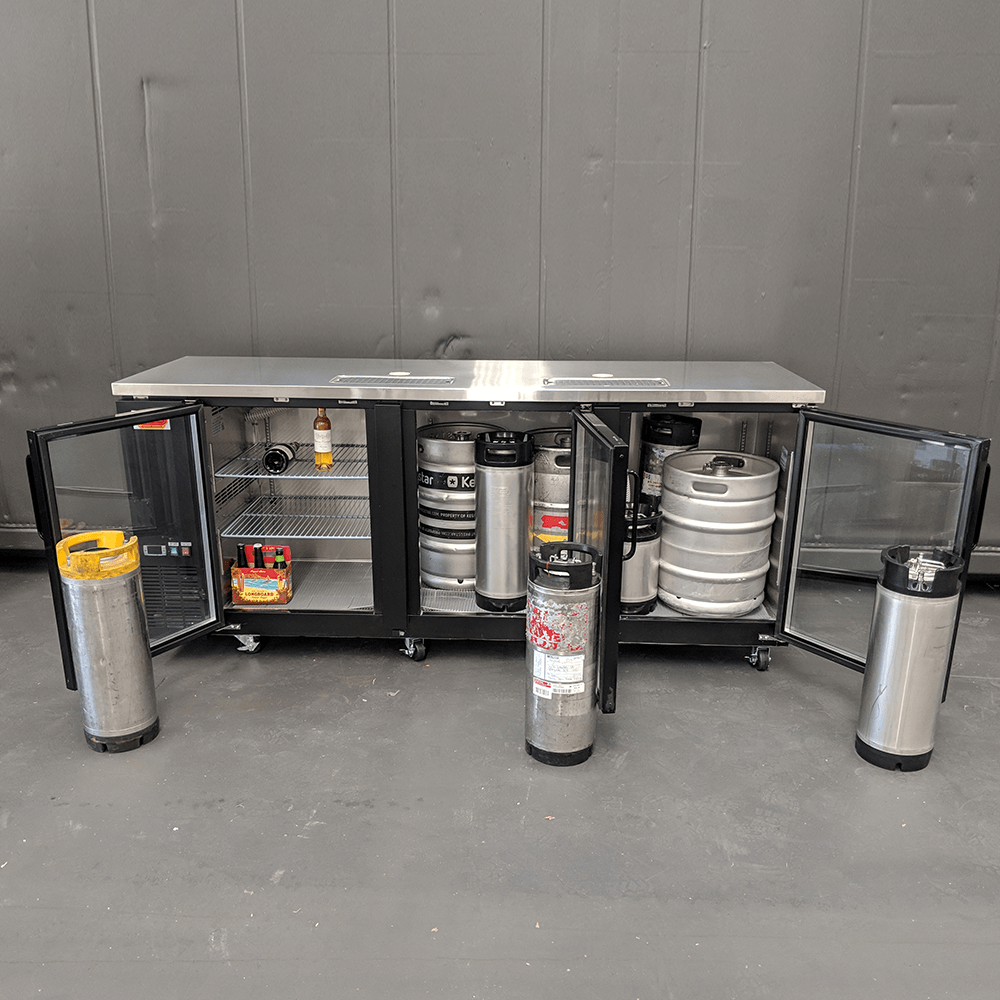 3 top door kegerator