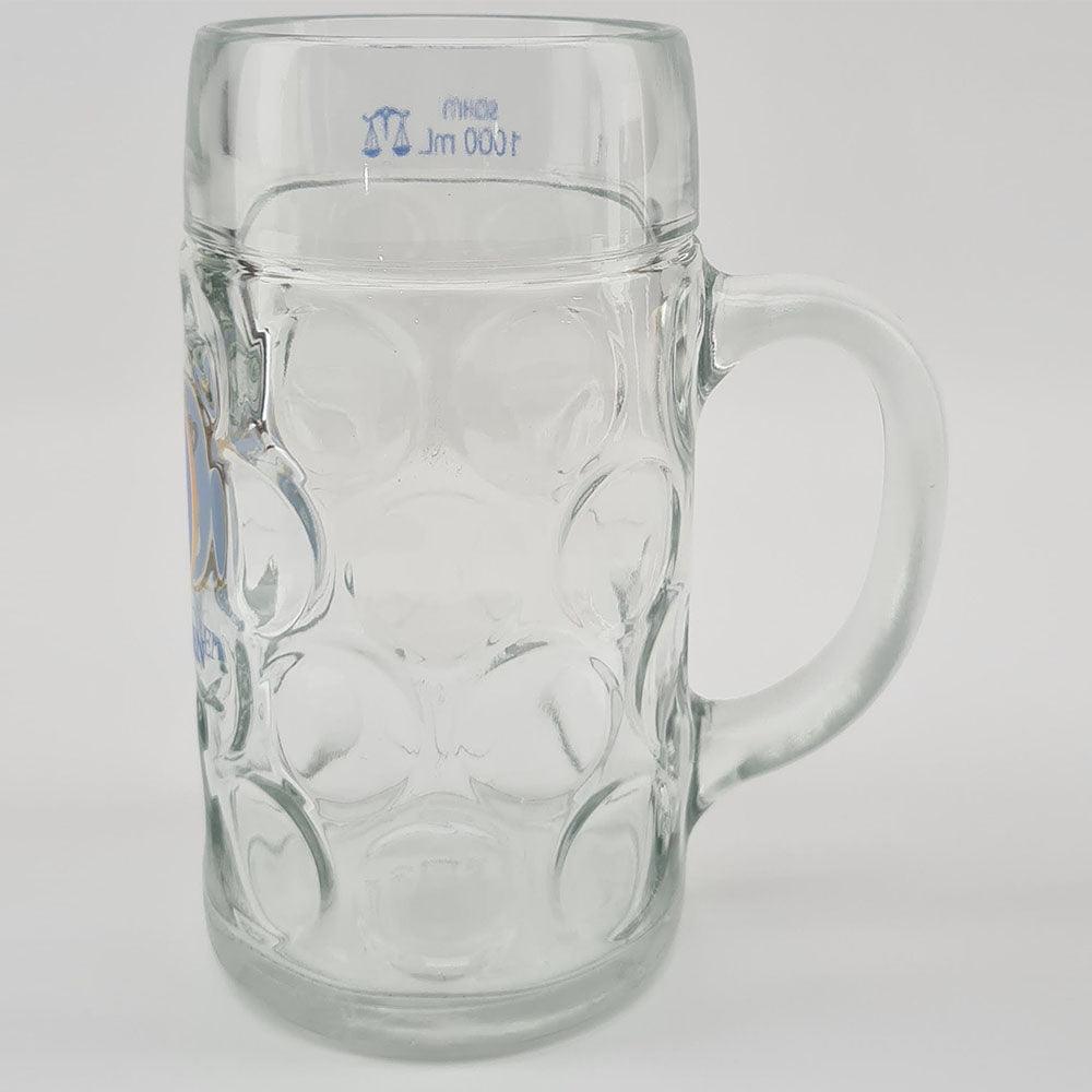 Hofbrauhaus 1 Litre Dimpled Stein Beer Glass - KegLand