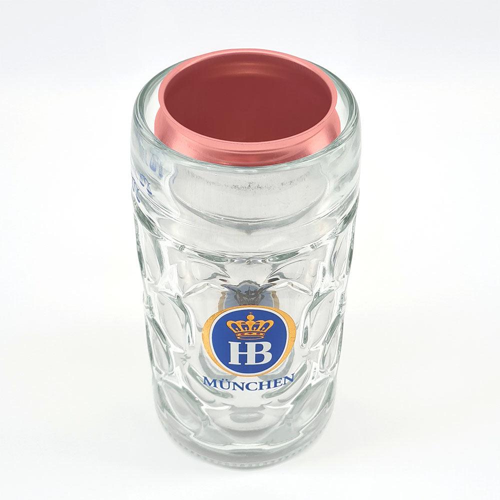 Hofbrauhaus 1 Litre Dimpled Stein Beer Glass - KegLand