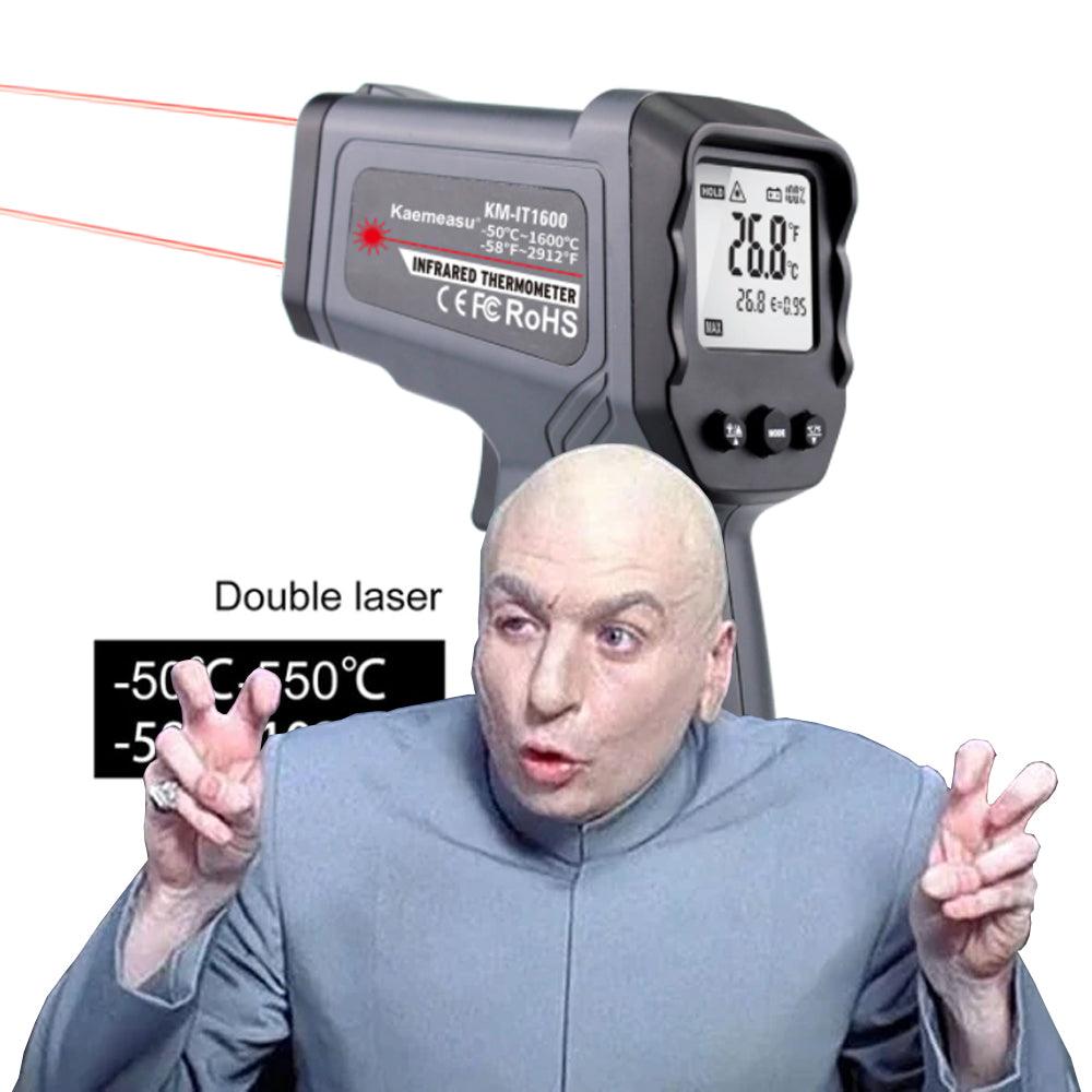 Infrared Thermometer Gun -50C to +580C (Black) - KegLand
