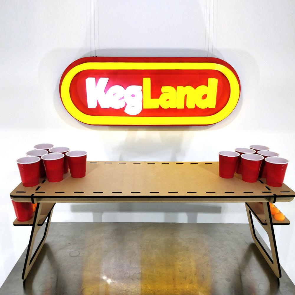 KegLand Beer Pong Table 40cm x 105cm - MDF - KegLand