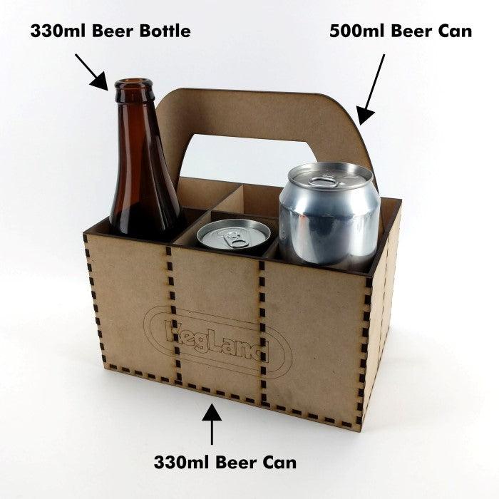 LaserCut - 6 Pack Flat Packed Laser Cut Can/Bottle Holder - KegLand