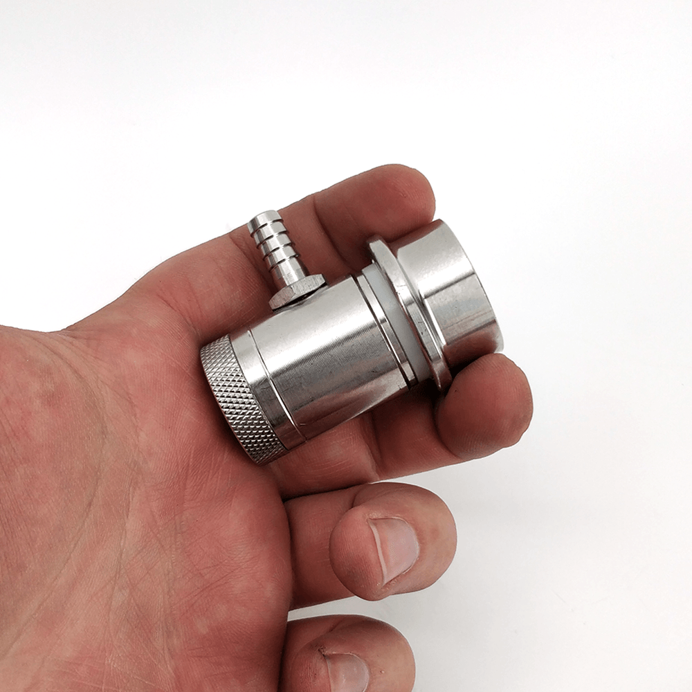 Machined Stainless Ball Lock Disconnect - Barb (Grey/Gas) - KegLand