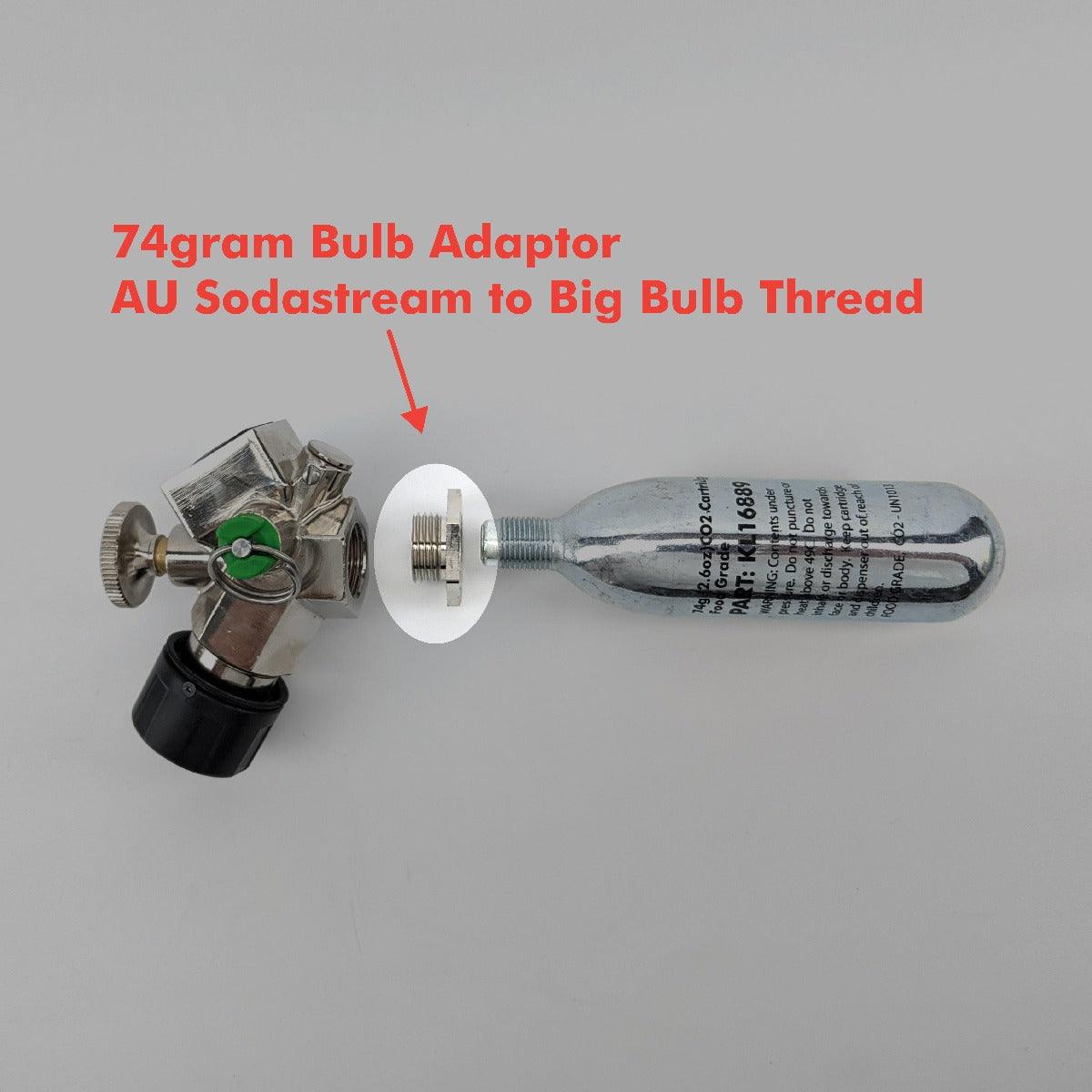 Mini Core 360 Adaptor for 74gram Cartridge/Bulb (G1/2 Male x 5/8-18UNF Female) - KegLand