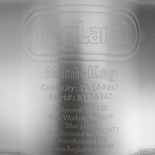 Mini Keg - 2L (approx 64oz) (135mm x 195mm) - KegLand