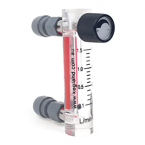 Timeter O2 Flow Meter 16lpm 0.1-1.5L/min Oxygen Flow Meter (with duotight 8mm fittings)
