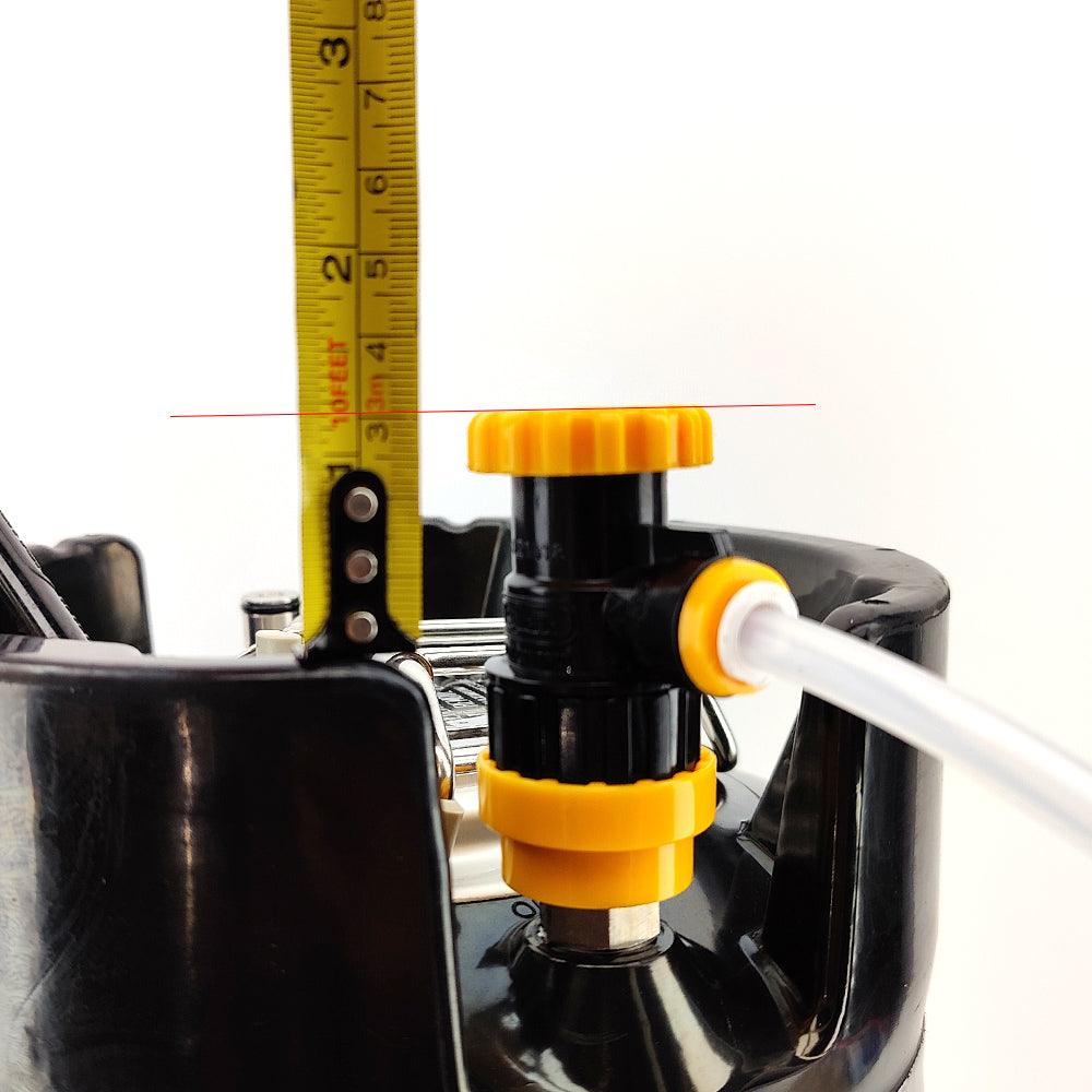 POK duotight 8mm x Flow Control Ball Lock Disconnect (Liquid Black + Yellow) - KegLand