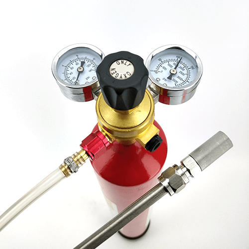 Pure Oxygenation Wand Kit - High Capacity Oxygen (O2) - Disposable Cylinder with Regulator - KegLand