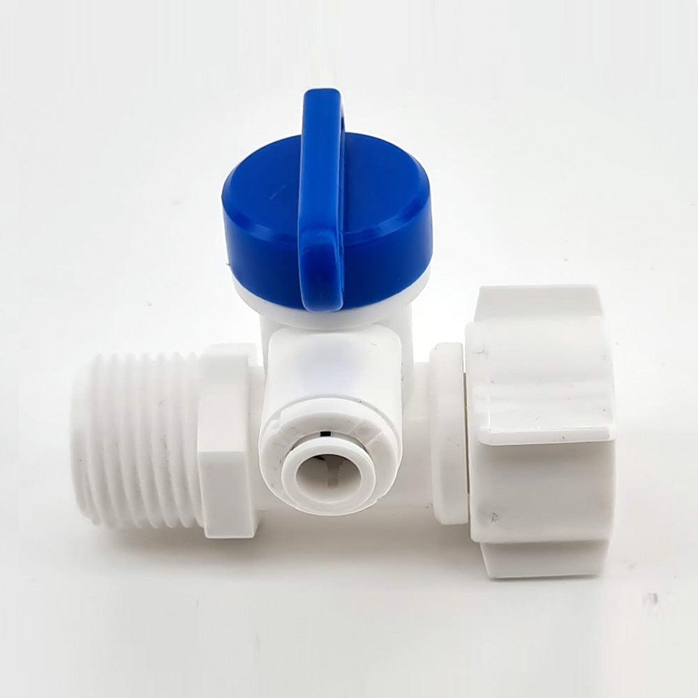 RO Filter System Diverter Valve duotight 6.35mm (1/4') + Male & Female Faucet Adapter - KegLand