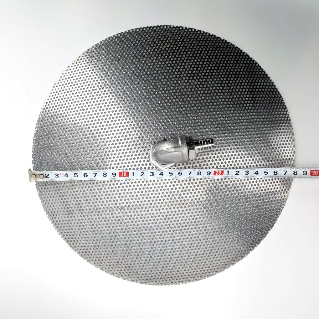 S.S False Bottom 30cm (1 x 1/2'' Stainless elbow bend, 2 x 1/2'' Stainless nut & 13mm barb) - KegLand