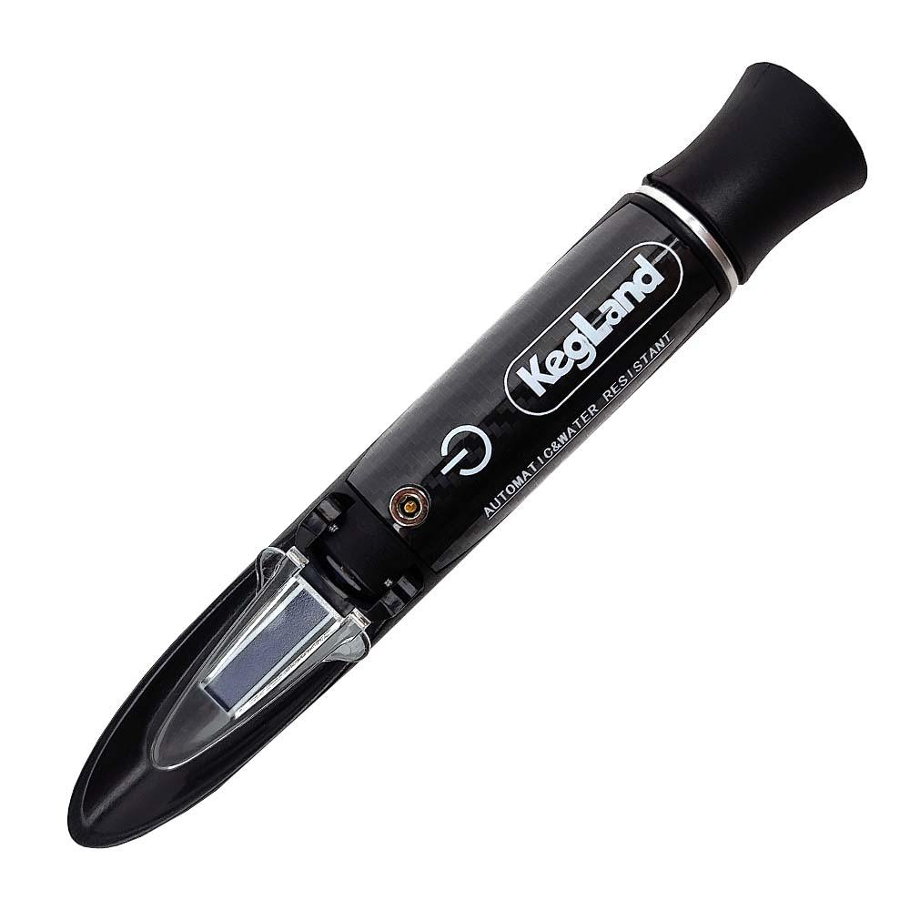 Saber LED Refractometer - Water Resistant - Three Scale (incl Case, Charging Cable) - KegLand