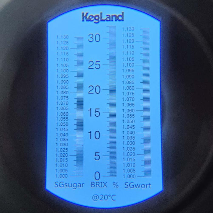Saber LED Refractometer + ATC | Brix | SG Sugar | SG Wort | KegLand