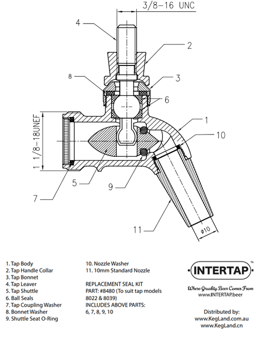 Seal Kit For Intertap FC - 8473 - KegLand