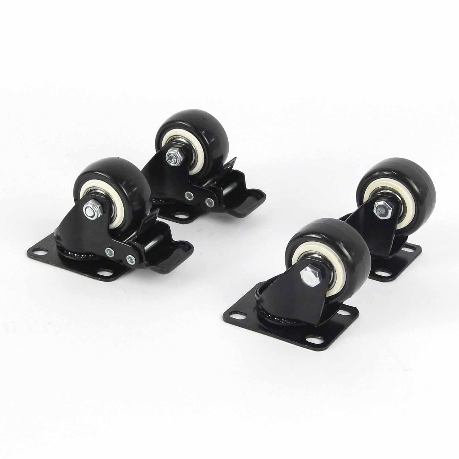Series 4 / Series X - Replacement 1.5 inch Rubber Castor Wheels(4/set including 2 with brake) - KegLand