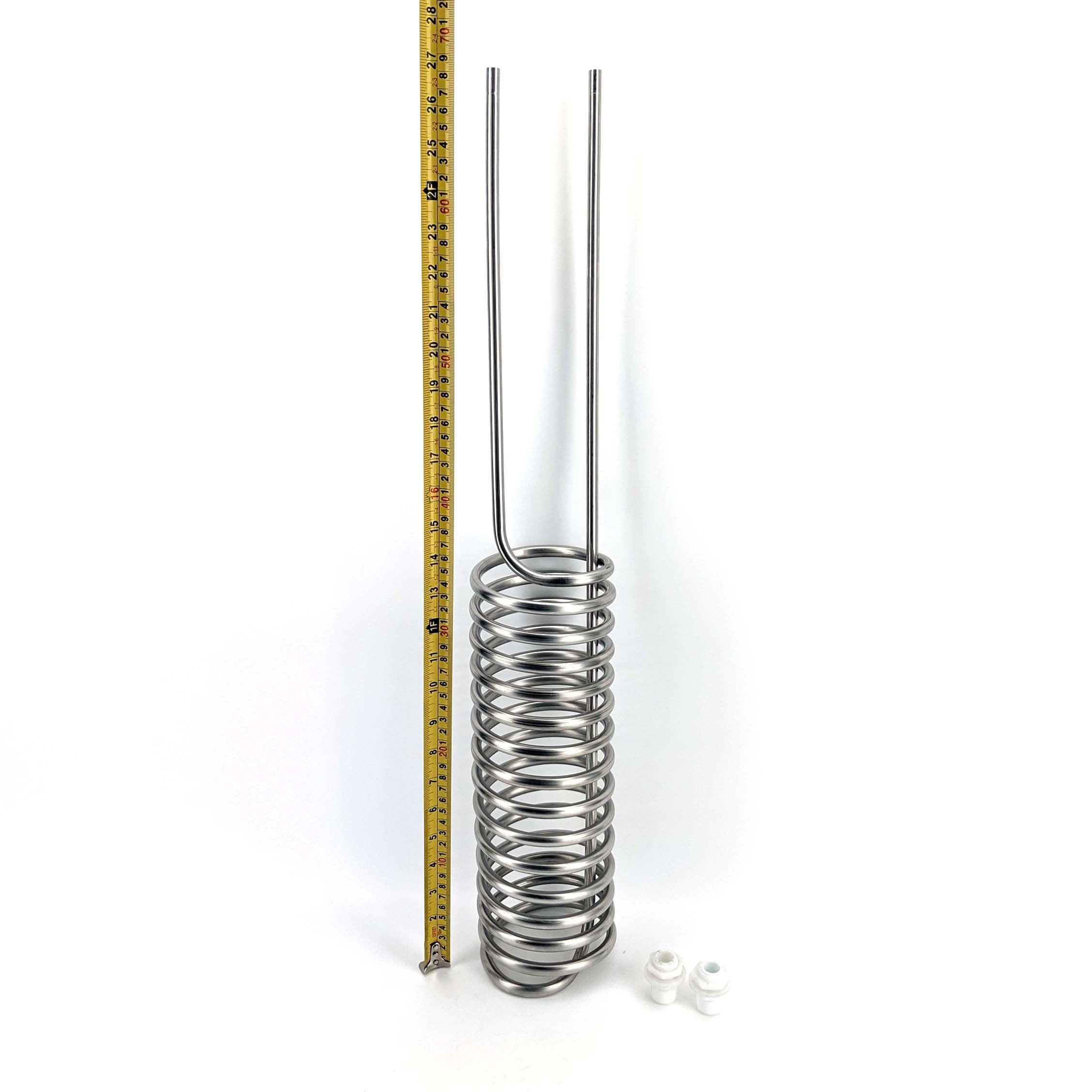Temp Twister 9.5mm (3/8') Stainless Glycol Cooling/Heating Coil (Including 9.5mm (3/8') x 1/2' Threa - KegLand