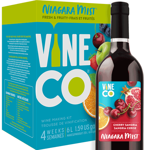 VineCo - Niagara Mist Cherry Sangria - Wine Making Kit - KegLand