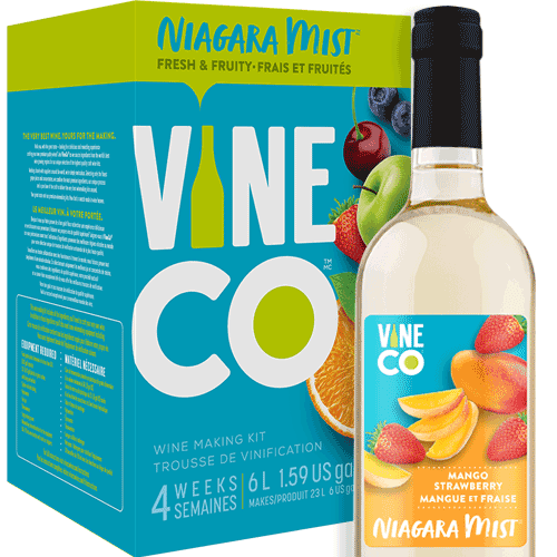 VineCo - Niagara Mist Mango Strawberry - Wine Making Kit - KegLand