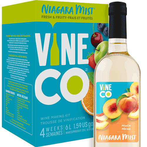 VineCo - Niagara Mist Peach - Wine Making Kit - KegLand